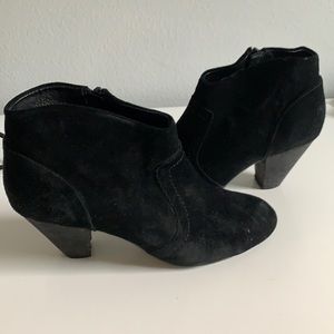 Suede Black Booties
